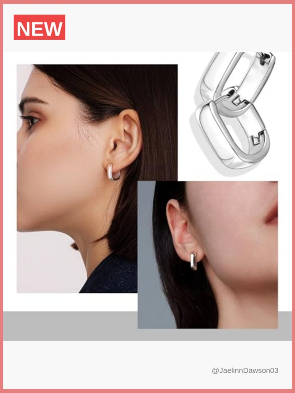 Small Chunky Hoop Earrings Silver Gold Hypoallergenic Huggie Earrings - Picture 3 of 7